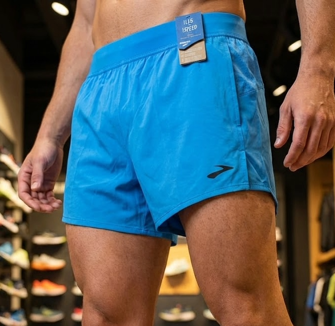 Brooks Sherpa 3" Split Short // Electric Blue