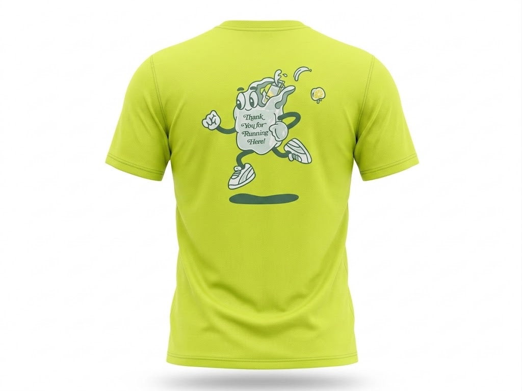 Puma Graphics Running Slogan Tee // "Thank You" - Lemon Sherbert