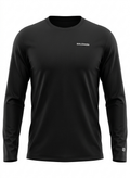Salomon Chest Logo LS Tee // Alpine Essential — Deep Black