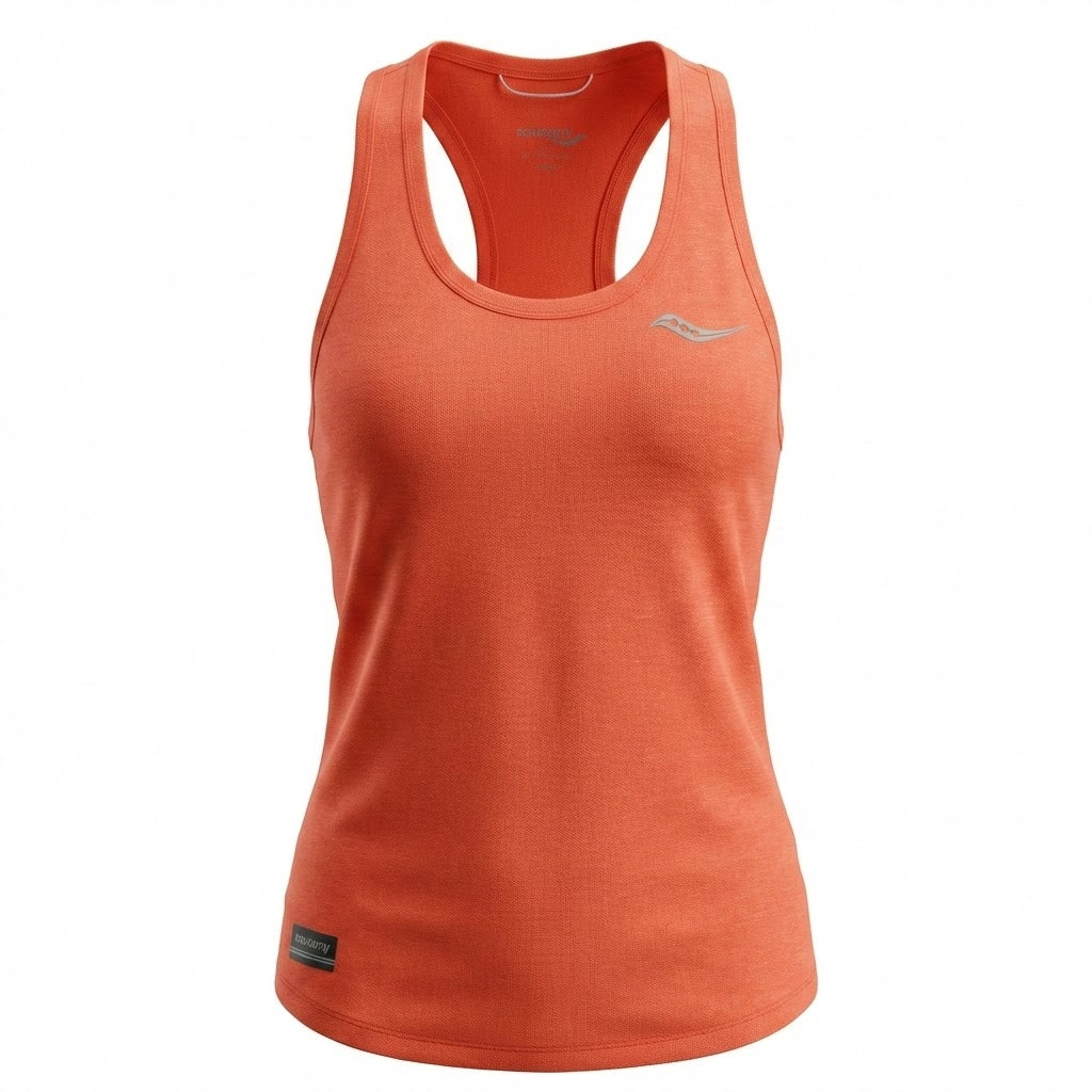 Saucony Stopwatch Singlet // Zero-Cling Core — Vizi Orange