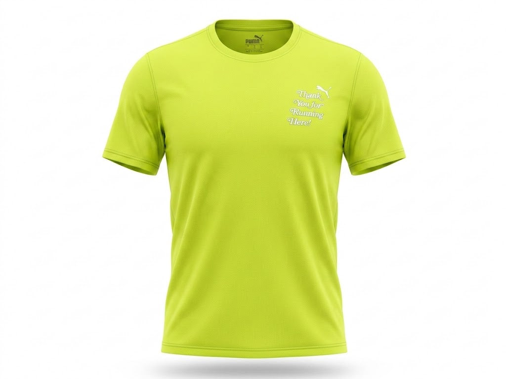 Puma Graphics Running Slogan Tee // "Thank You" - Lemon Sherbert