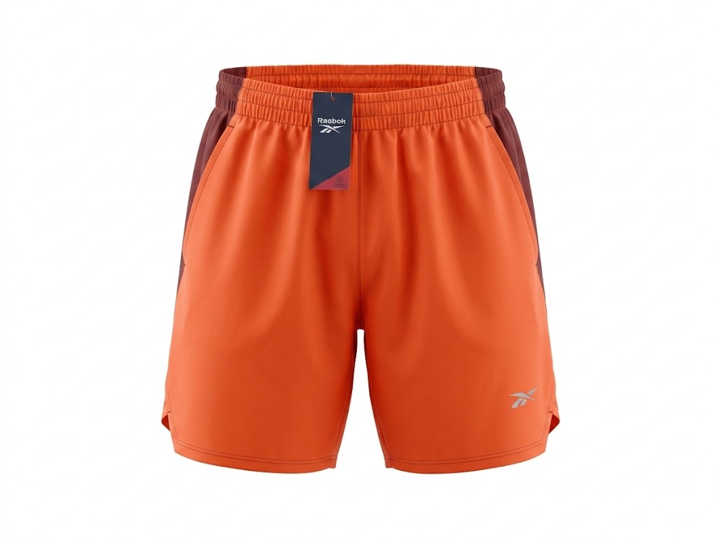 Reebok Performance Run 3" Split Short // Speed & Safety - Solar Orange/Burgundy