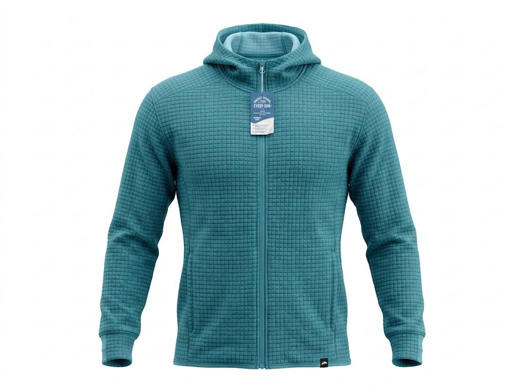 Brooks Notch Thermal Hoodie- Green/Blue