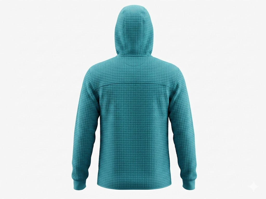 Brooks Notch Thermal Hoodie- Green/Blue