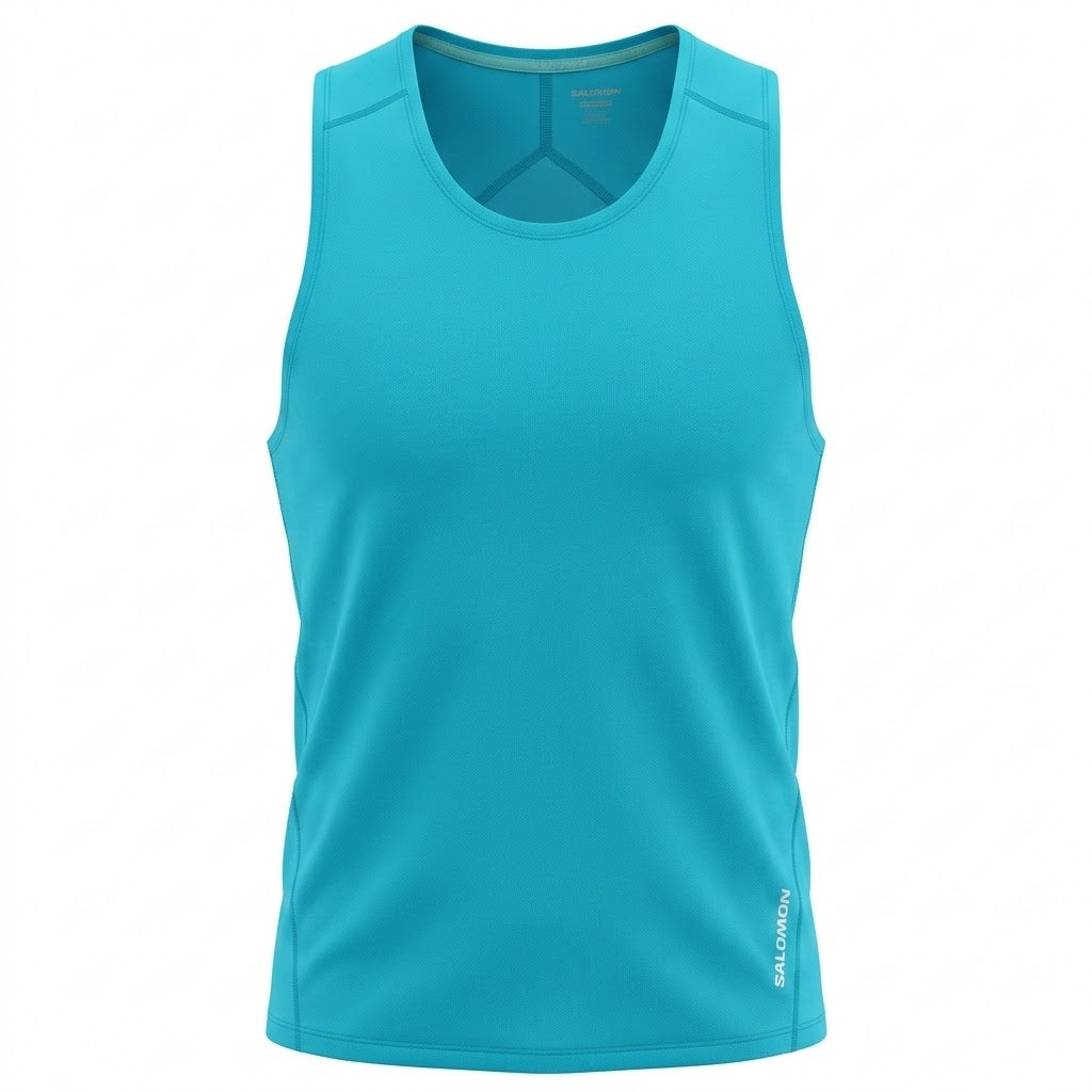 Salomon Sense Aero Singlet // 37.5® Technology - Peacock Blue
