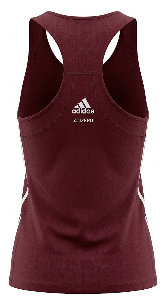 Adidas Own The Run 3-Stripes Singlet // Race Day - Burgundy
