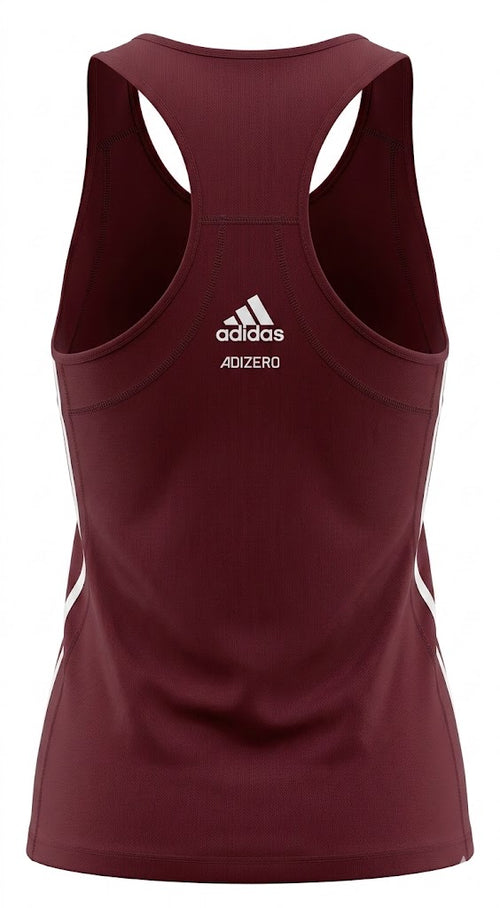Adidas Own The Run 3-Stripes Singlet // Race Day - Burgundy