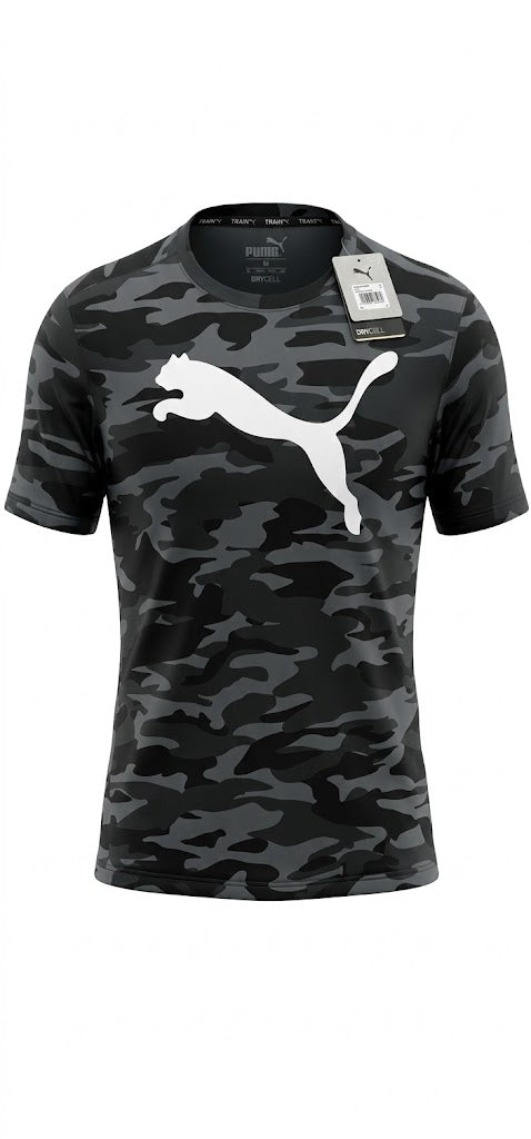 Puma Performance Cat Tee // Urban Camo - Grey/Black