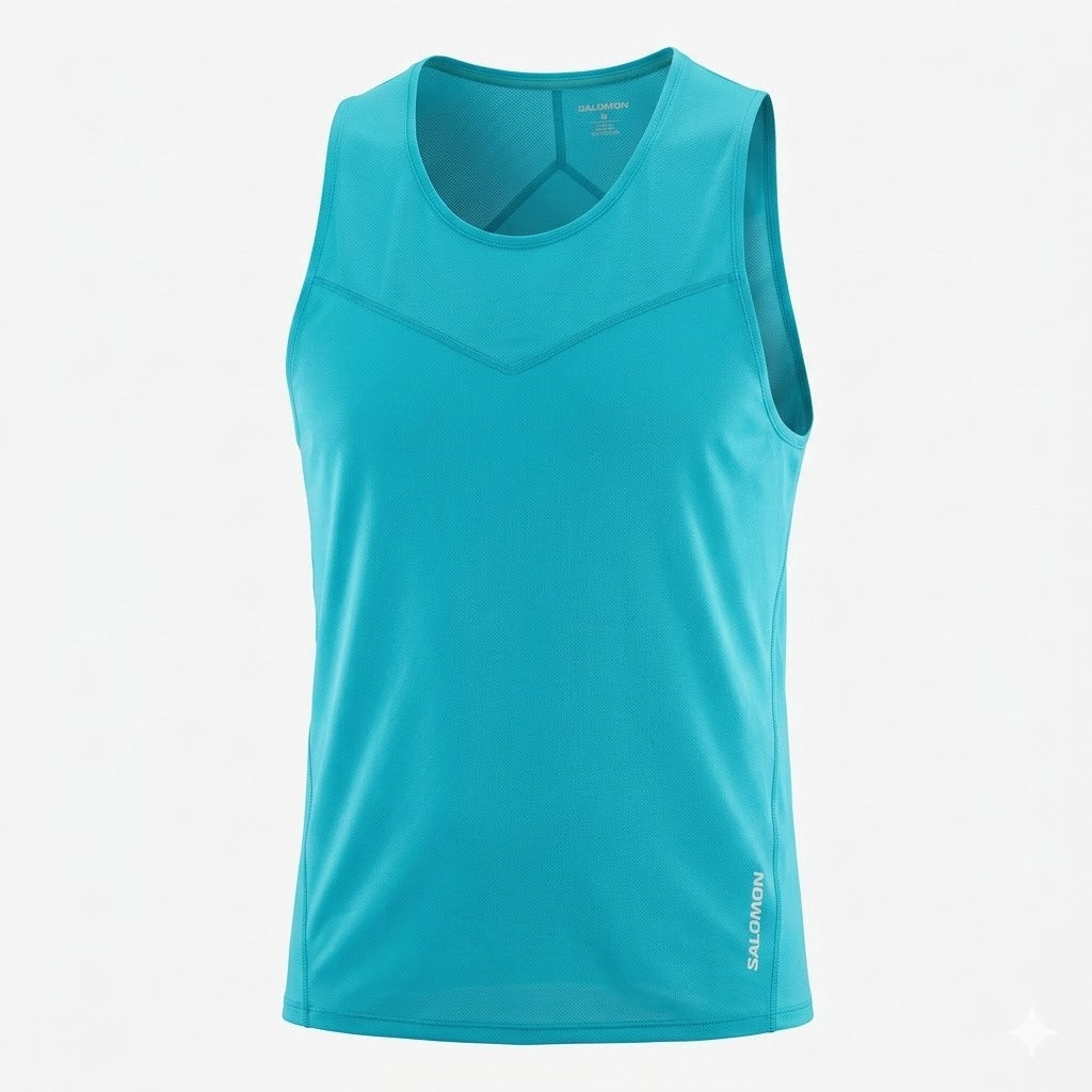 Salomon Sense Aero Singlet // 37.5® Technology - Peacock Blue