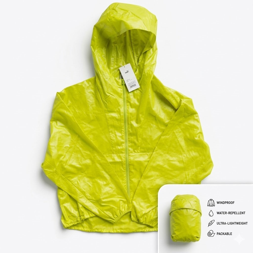 Puma WindCell Hooded Jacket // Aero-Shield — Neon Lime