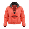 Puma Half-Zip Cropped Anorak // High-Vis Flow — Neon Coral